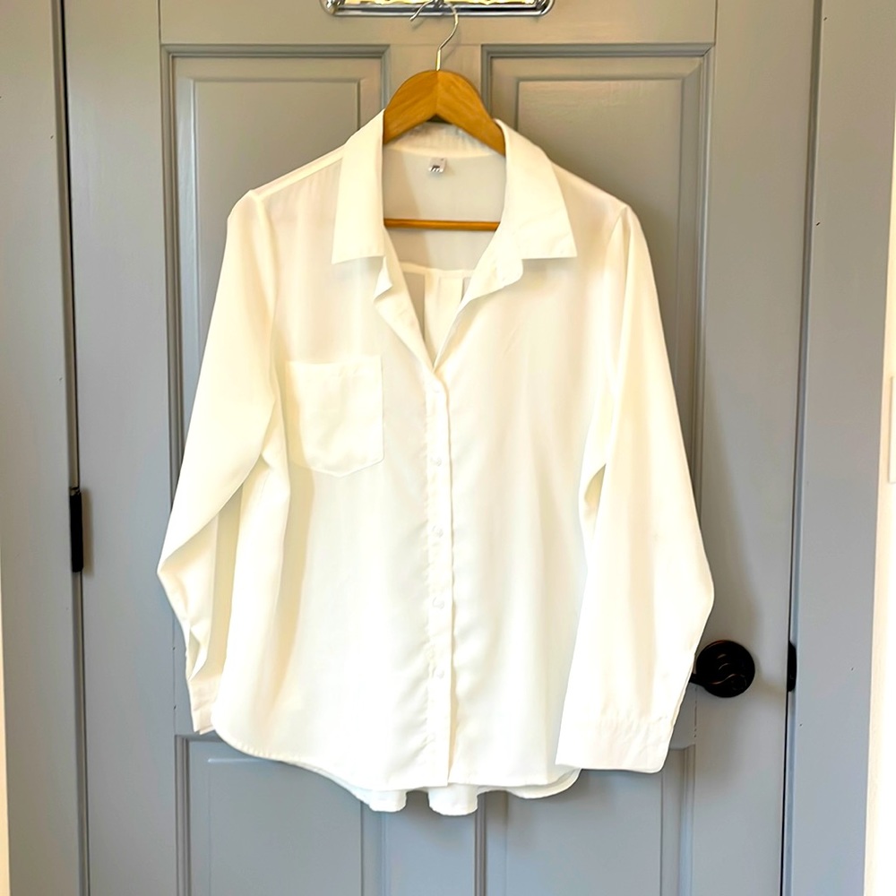 White tailored blouse